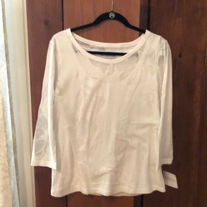3/4 Sleeve double layer cotton/poly knit top